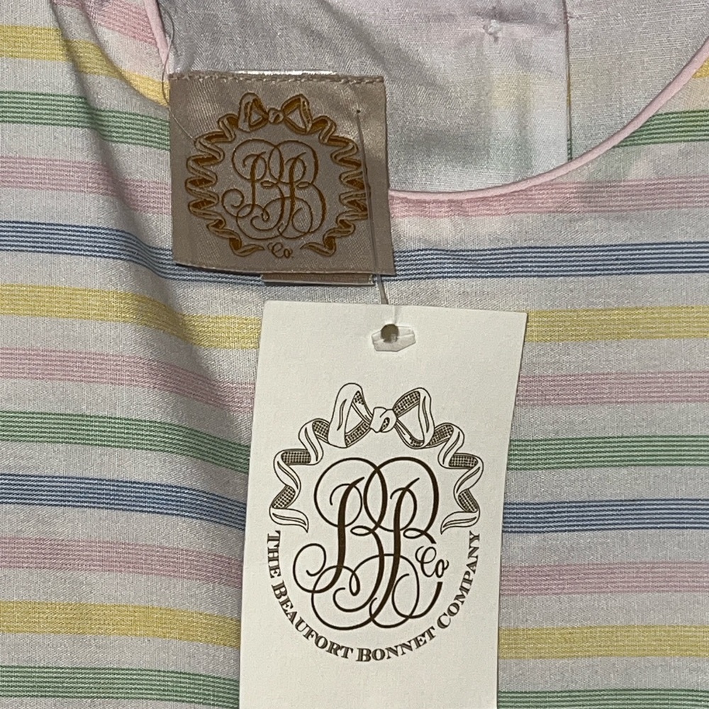 The Beaufort Bonnet Company Pastel Striped Romper - 3T - Picture 2 of 8